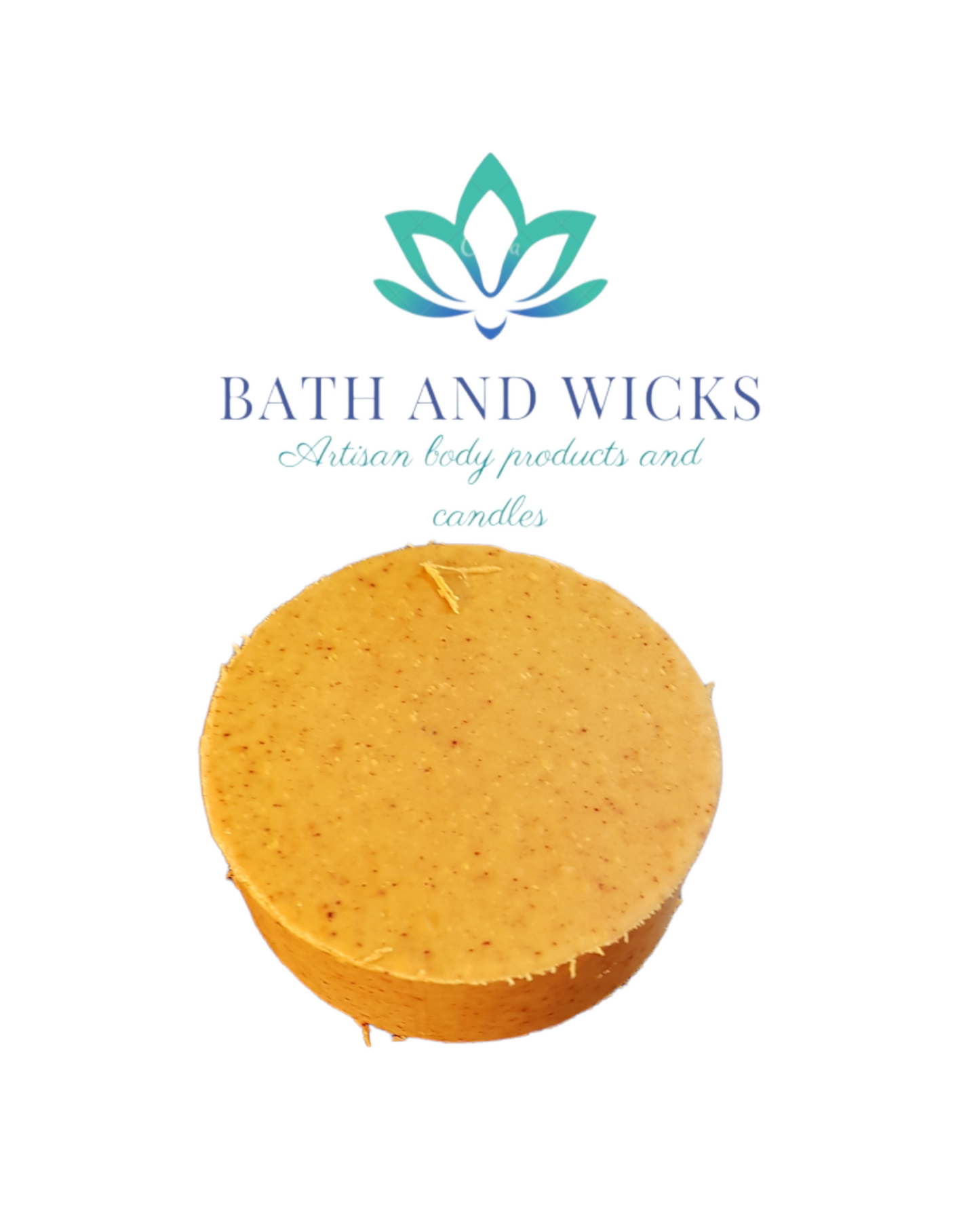 Unscented facial bar with carrot, turmeric, neem seed oil, and shea butter to promote healthy, glowing skin.