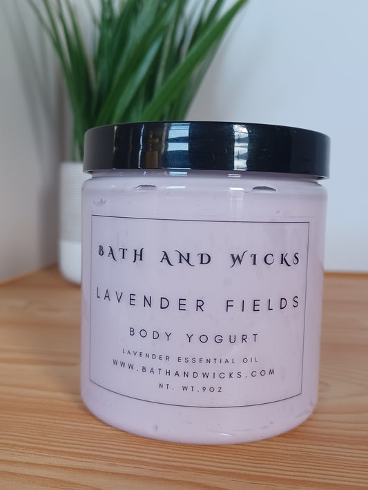 Luxurious thick and creamy body yogurt. This has a nice pale purple color and is scented with Lavender essential oil.