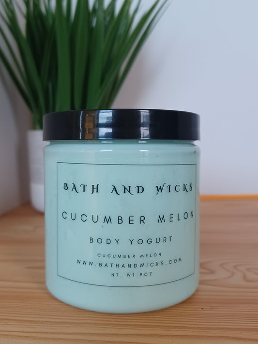 Luxurious thick and creamy body yogurt. This one is colored with a nice light green color and is scented with a Cucumber Melon fragrance.