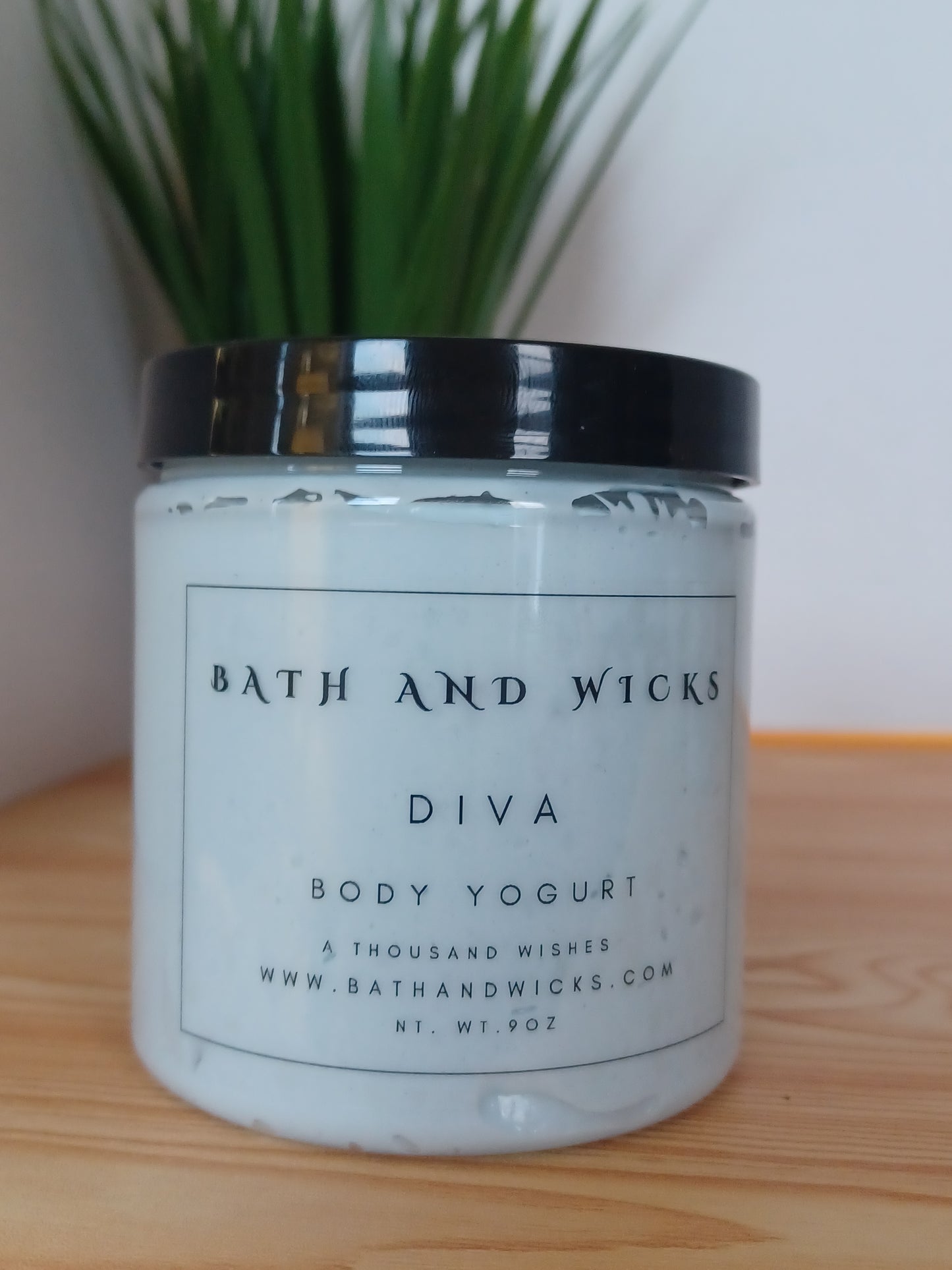 Luxurious thick and creamy body yogurt. This one is colored with a very nice light blue and is scented with A Thousand Wishes fragrance oil.